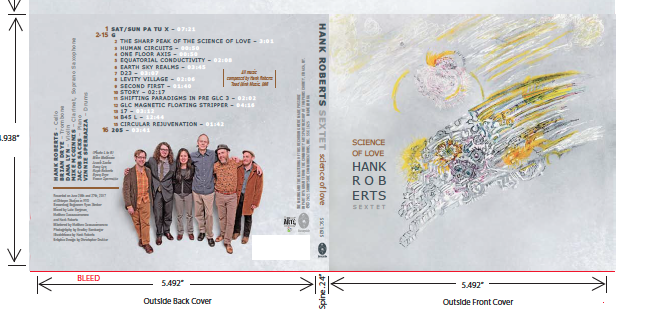 Front and back covers for Hank Roberts Sextet Science of Love