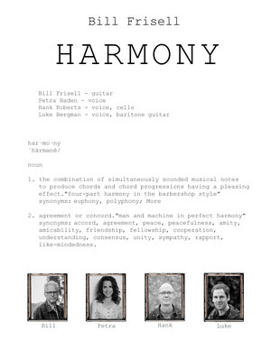 Bill Frisell’s HARMONY with Petra Haden, Luke Bergman and Hank Roberts at swallow hill music first baptist church in denver, CO