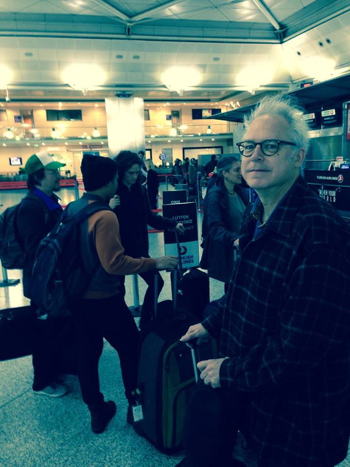 Band at the airport, heading to Salzburg