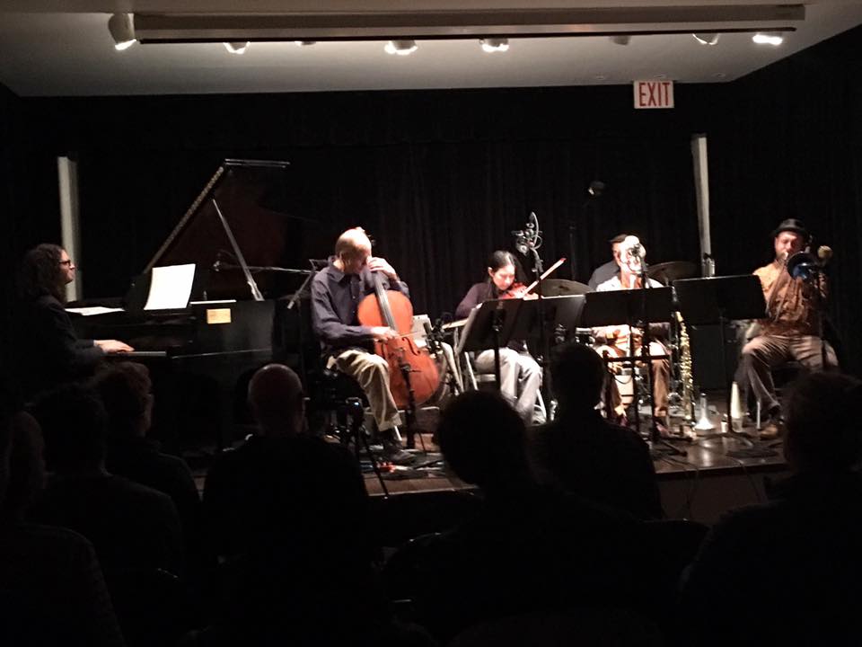 Hank Roberts Sextet with Dana Lyn, Mike McGinnis, Vinnie Sperrazza, Brian Drye and Jacob Sacks at Barbes in Brooklyn