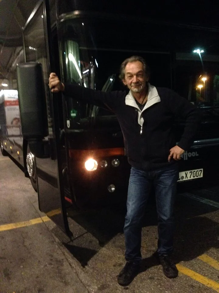 Mike with the tour bus